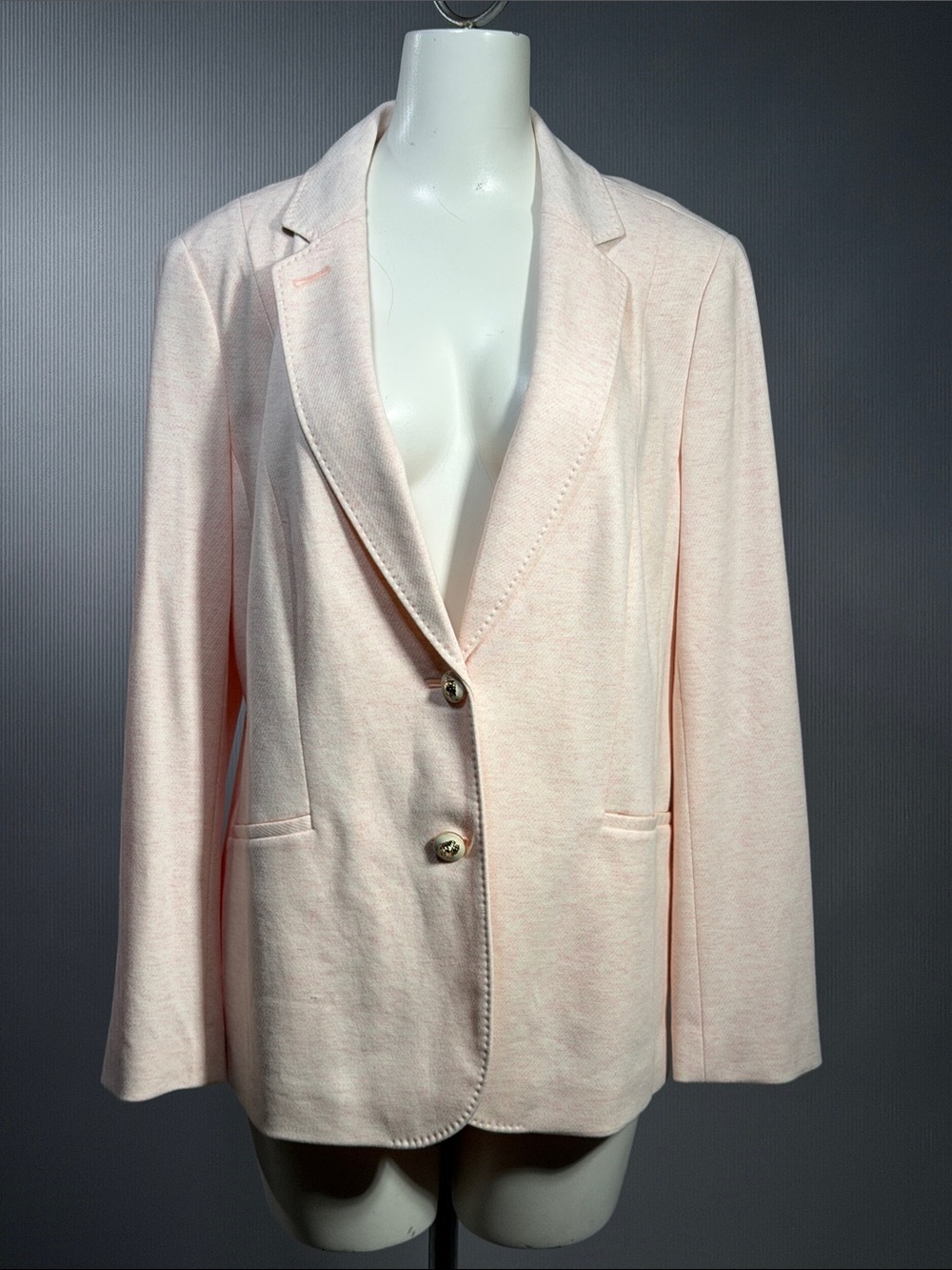 Talbots Pale Pink Women's Tailored Blazer with Notch Lapel (r10)